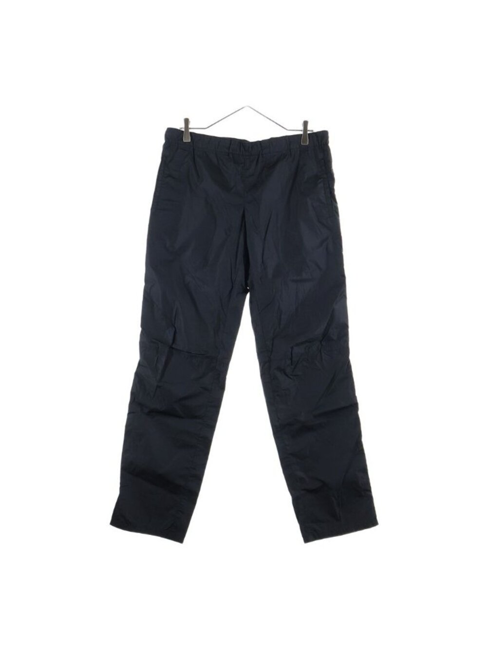 Prada Sport Nylon Pants Logo Patch Drawstring Black